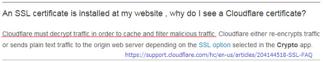 Cloudflare decrypts traffic
